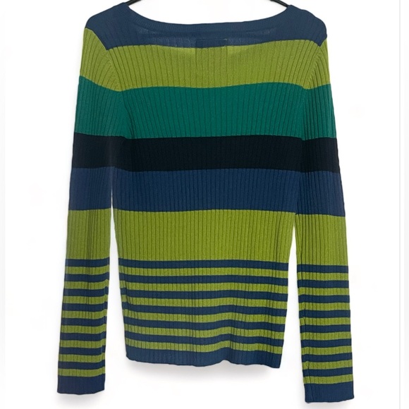 U.S POLO ASSN. Long Sleeve Striped Blouse Multicolor Size L - Picture 2 of 3